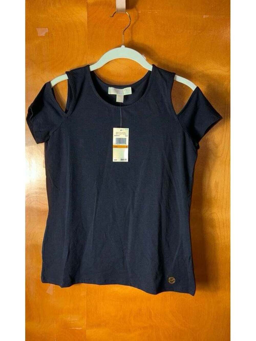 NEW Michael Kors Solid Black Top Size S Small